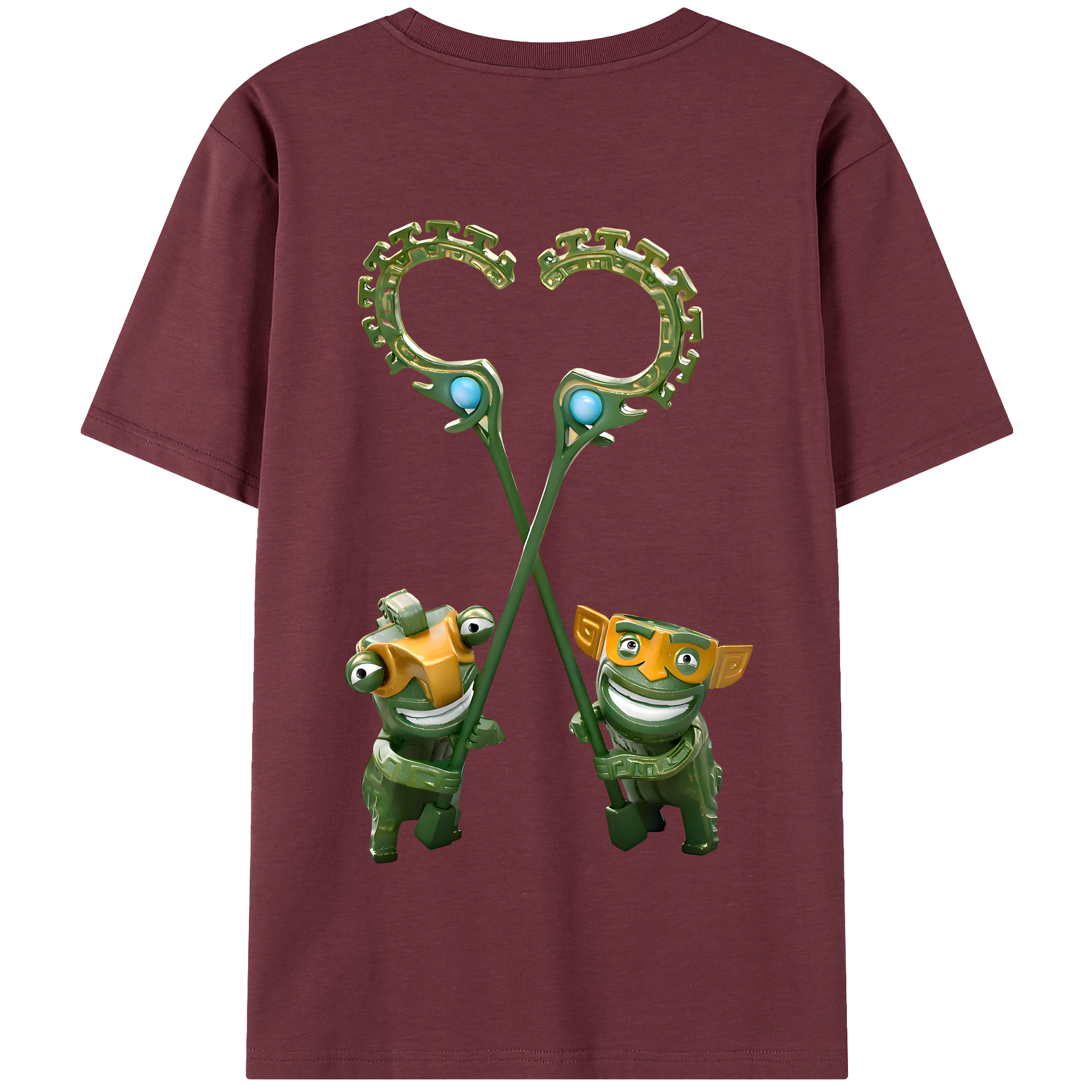 （画像用） Ne Zha 2 ナタ 魔童の大暴れ 綿100％半袖Tシャツ（背面プリント）